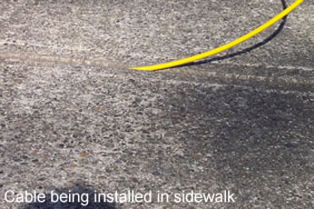 Fibre Optic Cable Installed